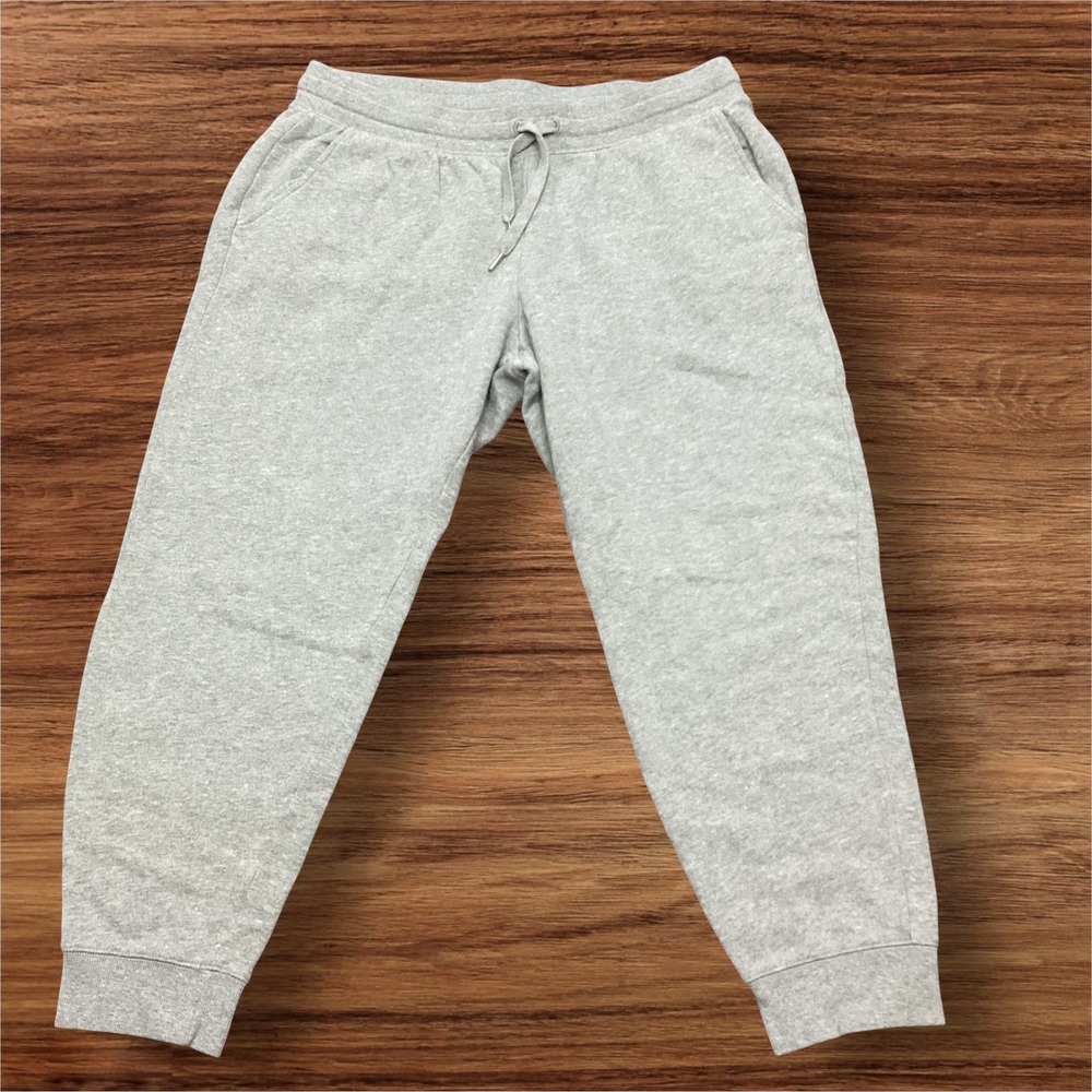 Old Navy Womens Heather Gray Fleece Joggers Drawstring Sweatpants Large